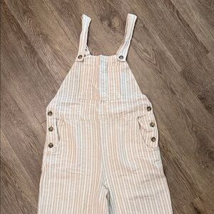 Wild Fable Beige Striped Jumpsuit